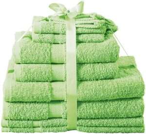 Di lusso Sunshine Asciugamani da bagno 100/% cotone naturale egiziano Per mani e viso 10 pezzi White Set da hotel Bale